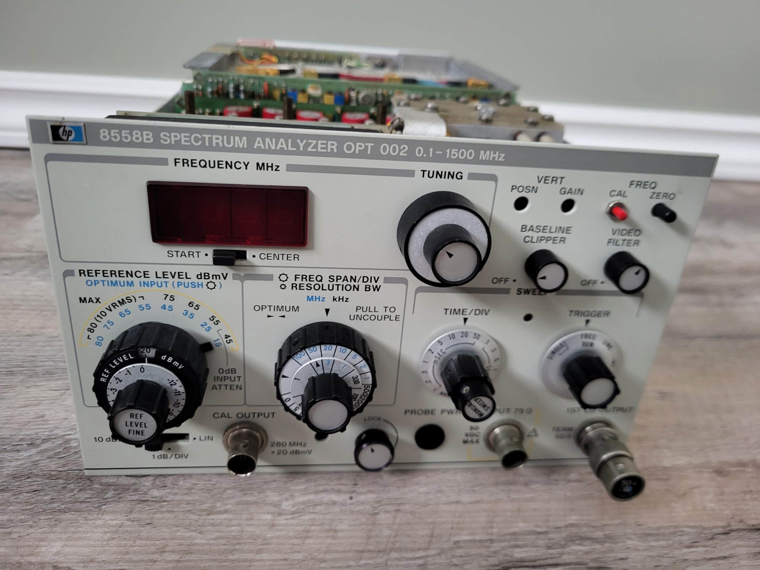 HP 8558B Spectrum Analyzer Plugin, 75 ohms, 0.1-1500MHz