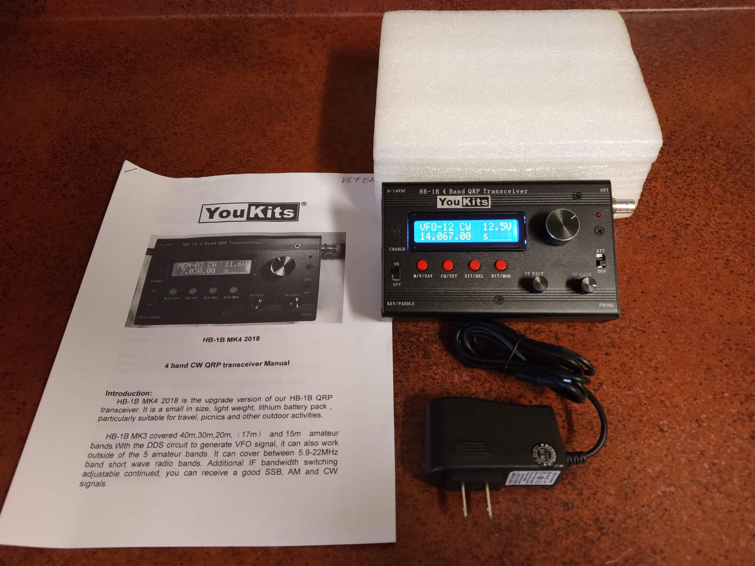 YouKits HB-1B QRP CW 5 band transceiver