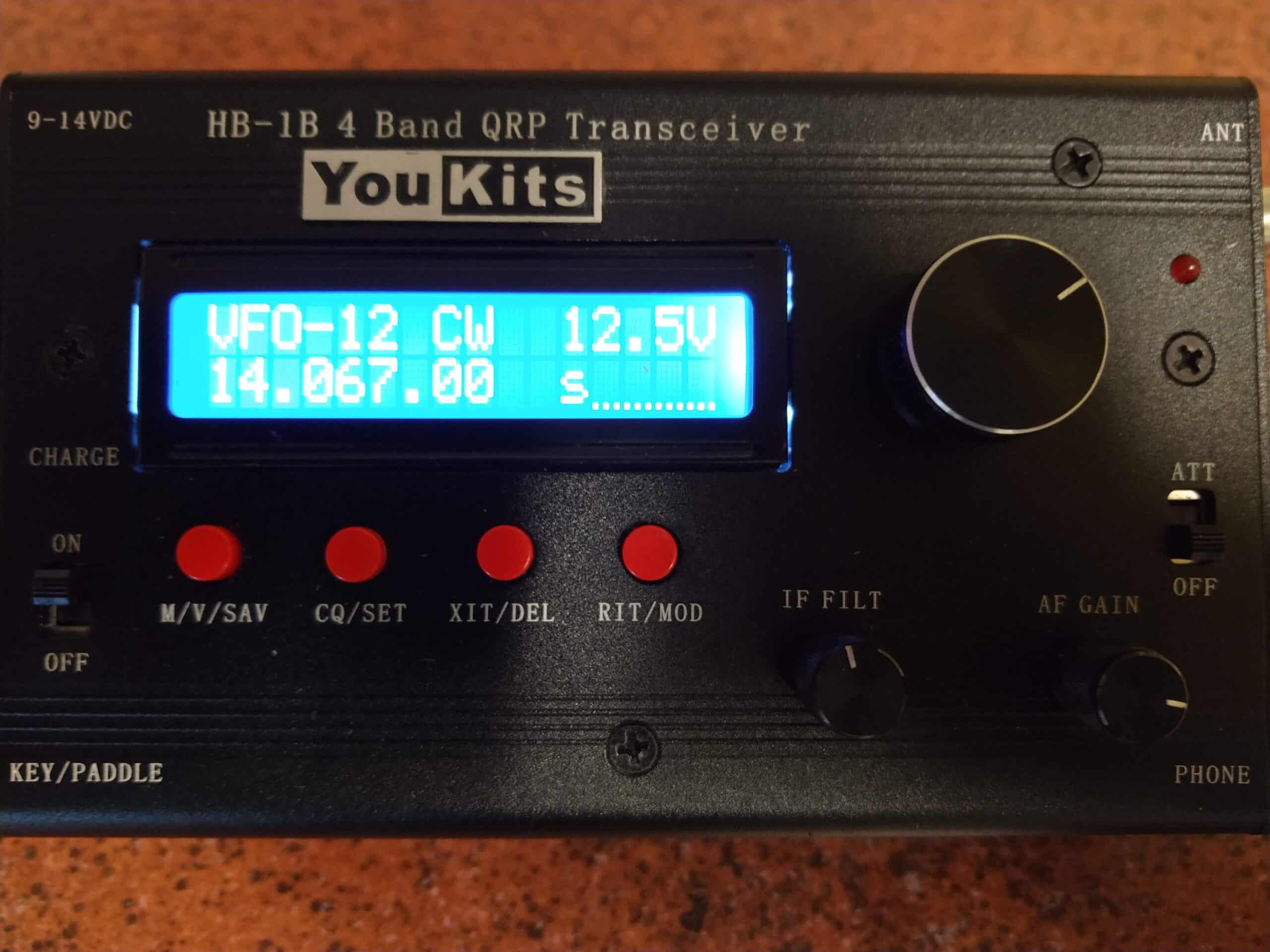 YouKits HB-1B QRP CW 5 band transceiver