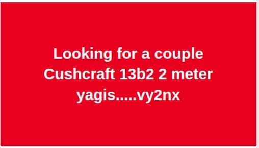 Looking for Cushcraft 13b2 yagis