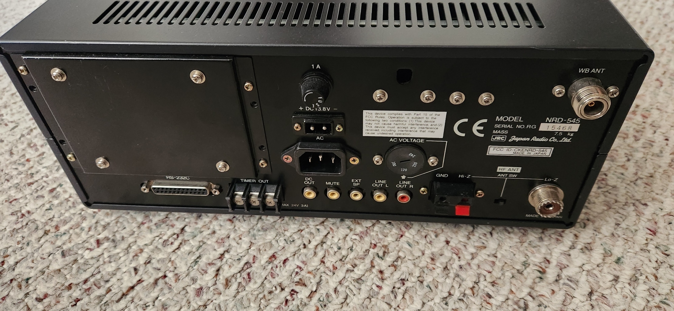 JRC NRD-545 with VHF/UHF and TXCO Boards